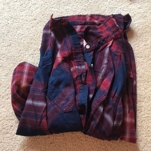 Red and Navy Flannel